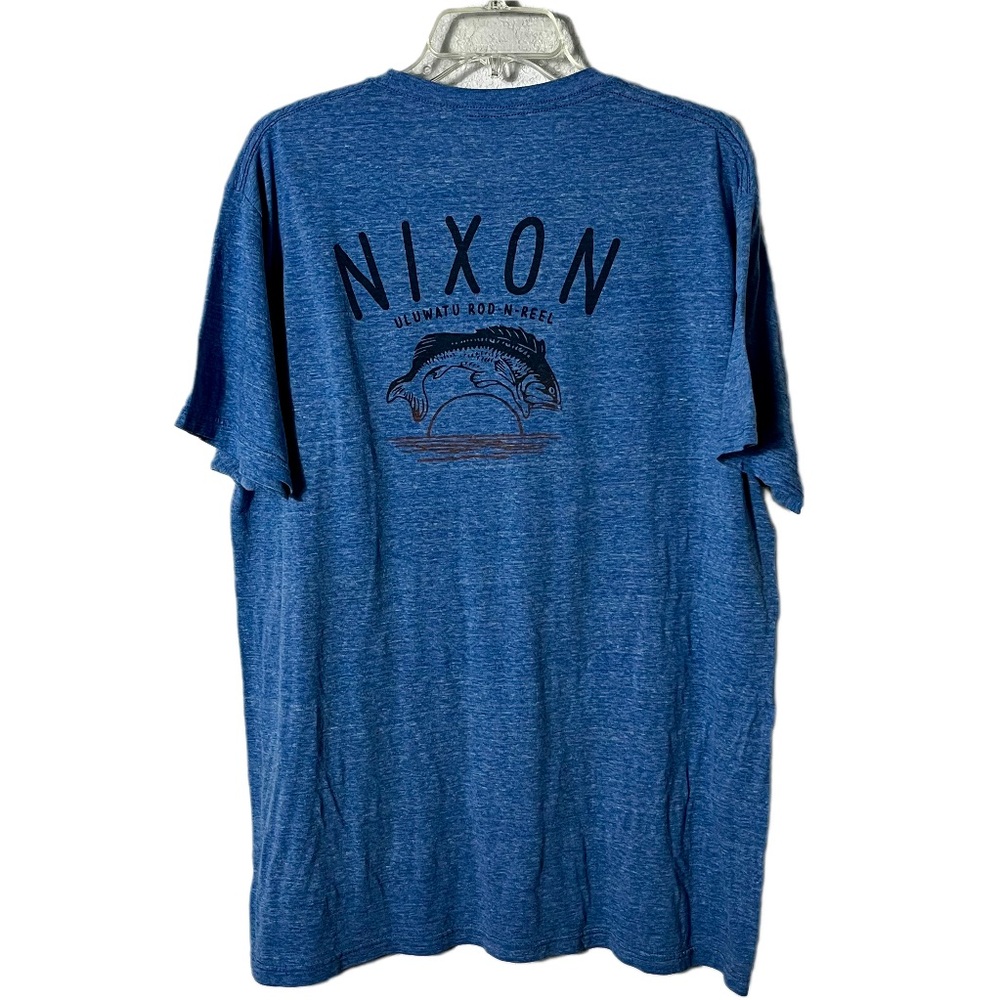 NIXON Men’s Rod-n-Reel Graphic Surf Inspired Tee Shirt Size XL Streetwear